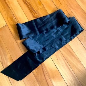 Black Silk Obi / Tie Belt